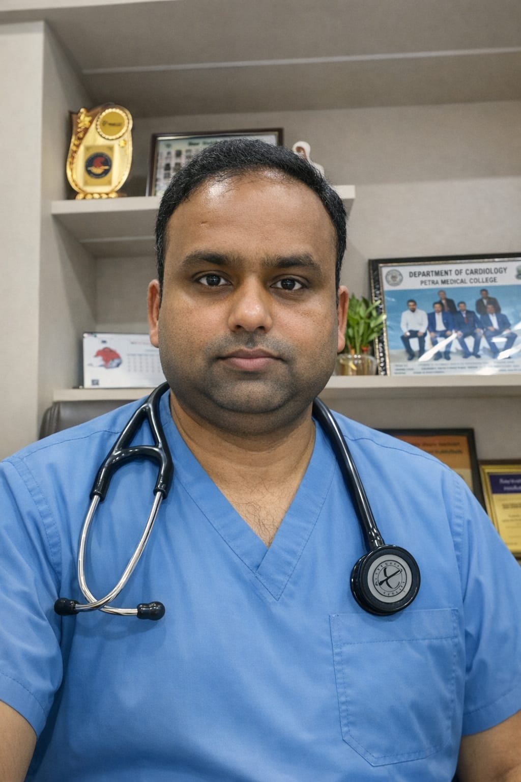 Dr. Sinha with Patient